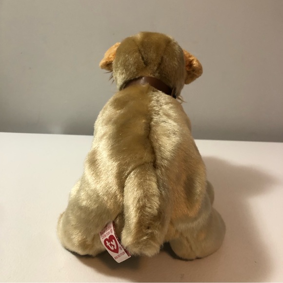 2003 Ty Beanie Buddies Schnitzel Schnauzer Dog Puppy Brown Collar 12" Plush Toy - Picture 4 of 8